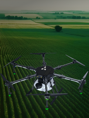 Image of kisaan drone operational range..