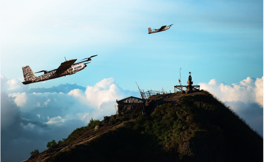 Image of skyhwak drone endurance.