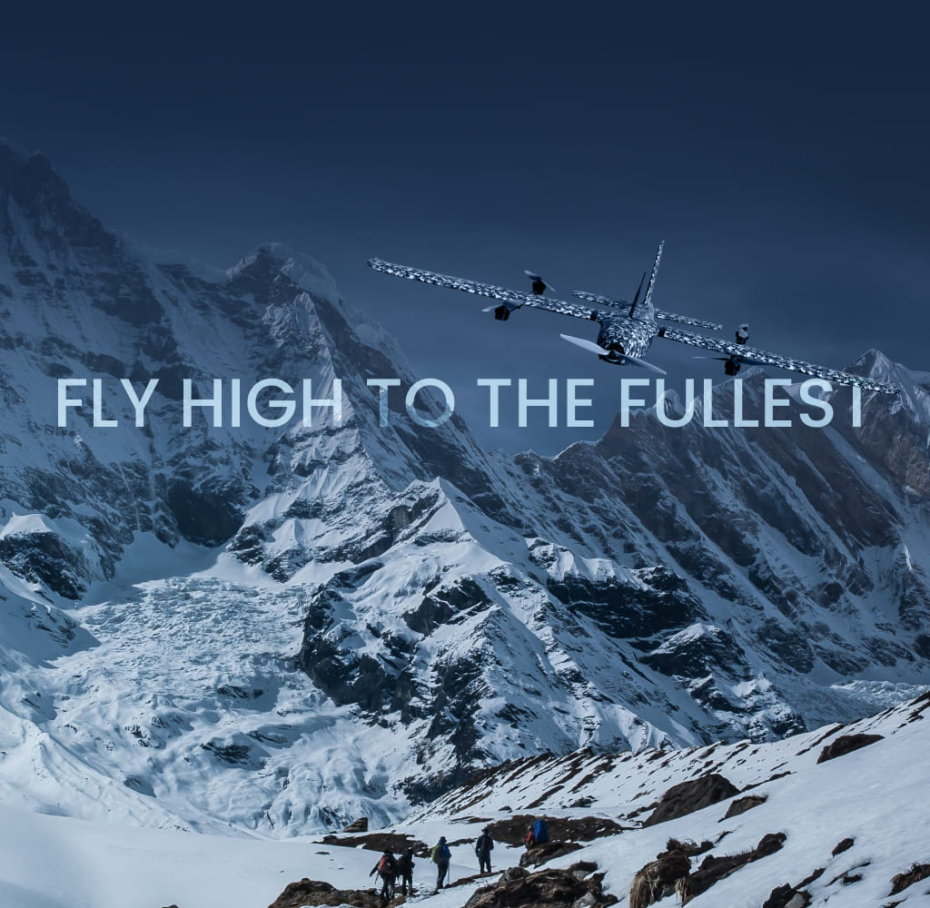 image of skyhawk flying high.