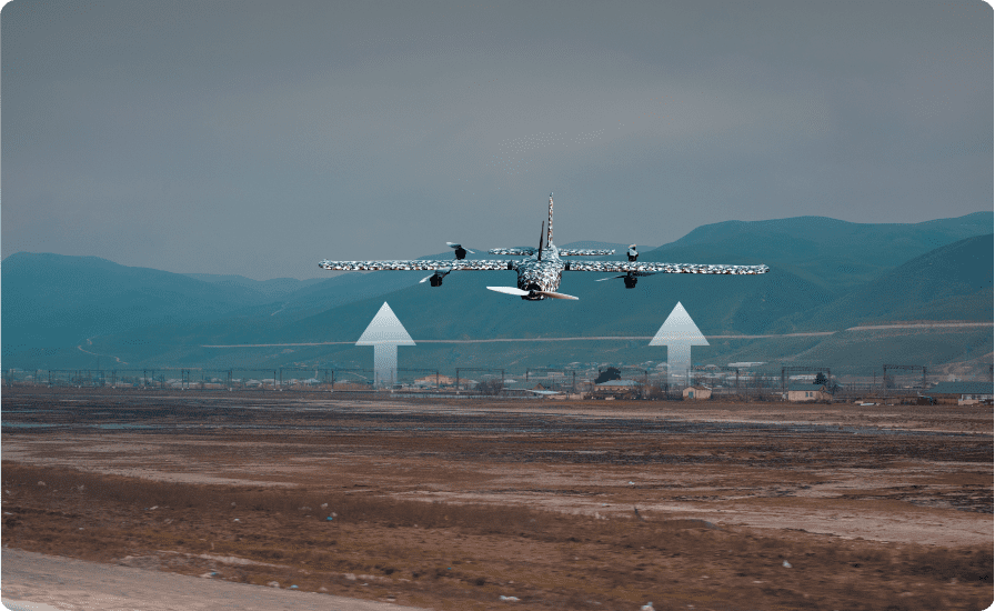 Image of skyhwak drone Take off & Landing Mode.