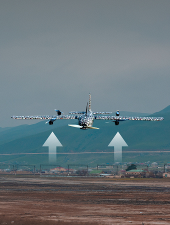 Image of skyhwak drone Take off & Landing Mode.